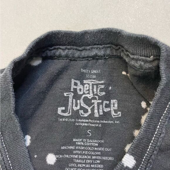 Poetic Justice 2pac Tupac Shakur Movie Graphic T-shirt Women Small Black Tie Dye - Picture 4 of 5